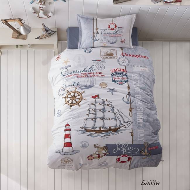 lenjerie de pat bumbac 100 ranforce rprf026 Sailife nev